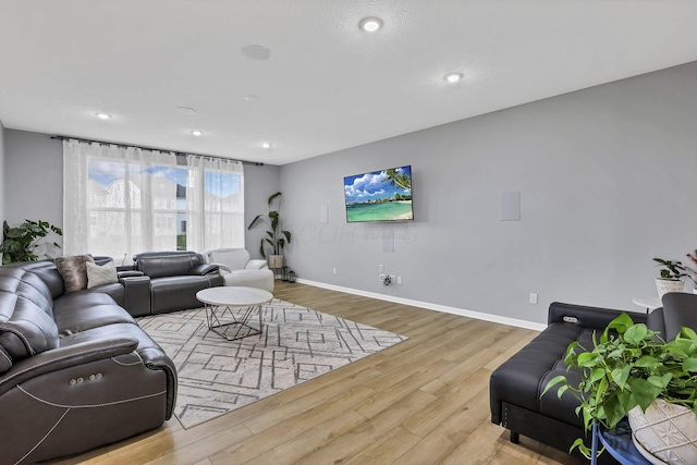121 E Wind Rd, Delaware, OH 43015 - living area with wood finished floors, baseboards, and recessed lighting