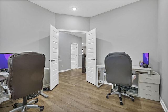 121 E Wind Rd, Delaware, OH 43015 - office area with light wood-type flooring and baseboards