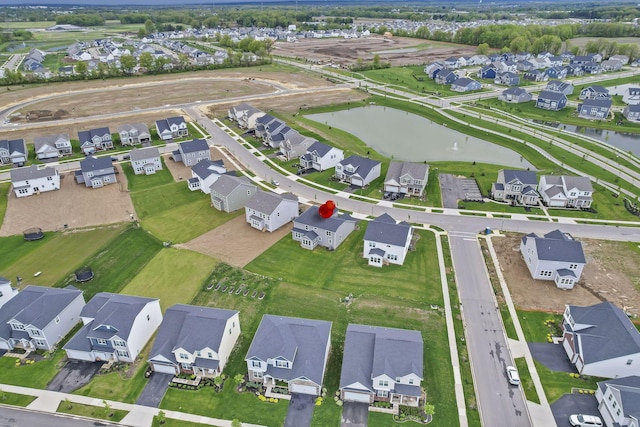 121 E Wind Rd, Delaware, OH 43015 - bird's eye view featuring a water view and a residential view