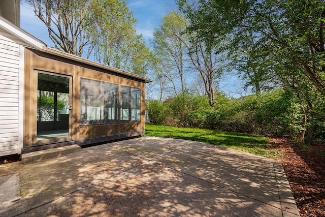 1418 Brookforest Dr, Columbus, OH 43204 - view of patio / terrace with a sunroom