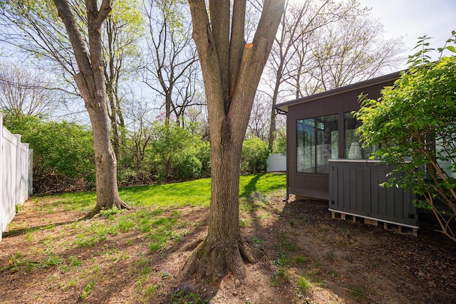 1418 Brookforest Dr, Columbus, OH 43204 - view of yard with a sunroom and fence