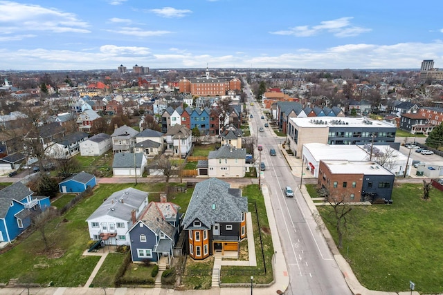aerial view with a residential view