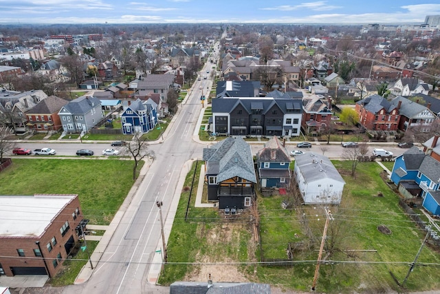 bird's eye view with a residential view