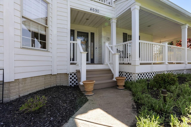 4690 Arrowhead Dr NW, Carroll, OH 43112 - view of exterior entry with covered porch