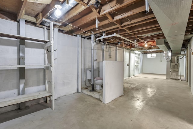 view of basement