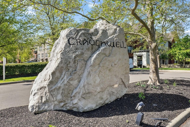 view of community sign
