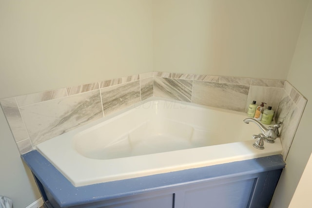 bathroom featuring a garden tub