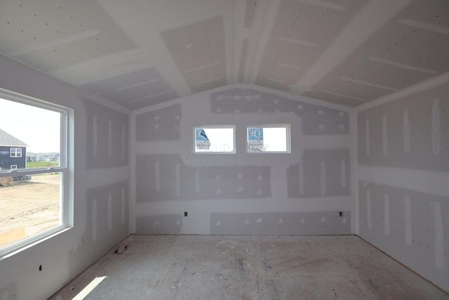 1544 Slippery Rail Dr, Plain City, OH 43064 - spare room featuring vaulted ceiling