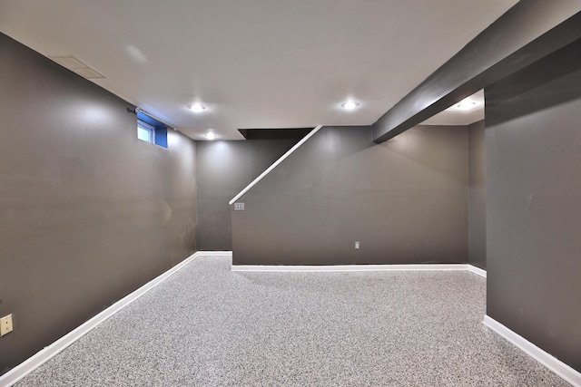 38 Ravine Ridge Dr S, Powell, OH 43065 - below grade area with baseboards and recessed lighting