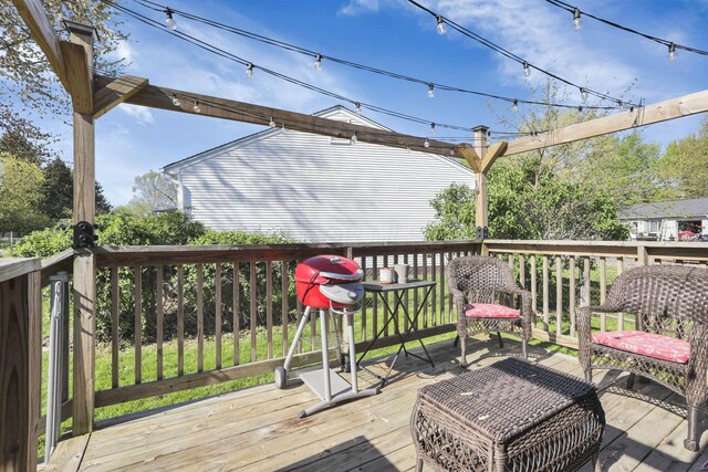 view of wooden deck