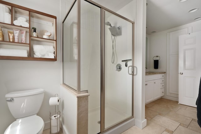 1345 Haines Ave, Columbus, OH 43212 - bathroom with a shower stall, toilet, and vanity