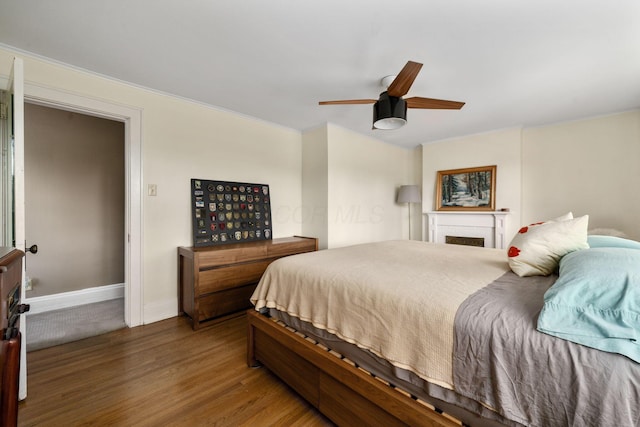 1397 Glenn Ave, Columbus, OH 43212 - bedroom featuring wood finished floors, baseboards, and a ceiling fan