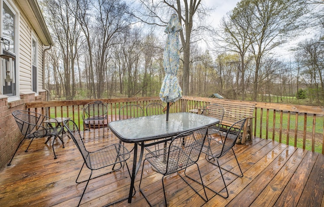 6181 Perry Rd, Centerburg, OH 43011 - wooden deck featuring outdoor dining area