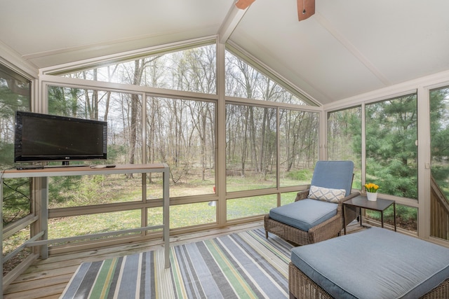 6181 Perry Rd, Centerburg, OH 43011 - sunroom with ceiling fan