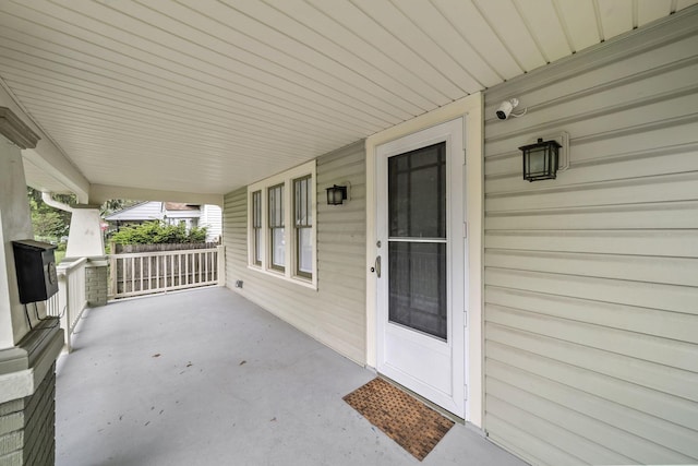 view of patio / terrace with a porch