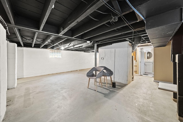 view of basement