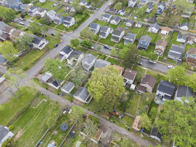 aerial view with a residential view