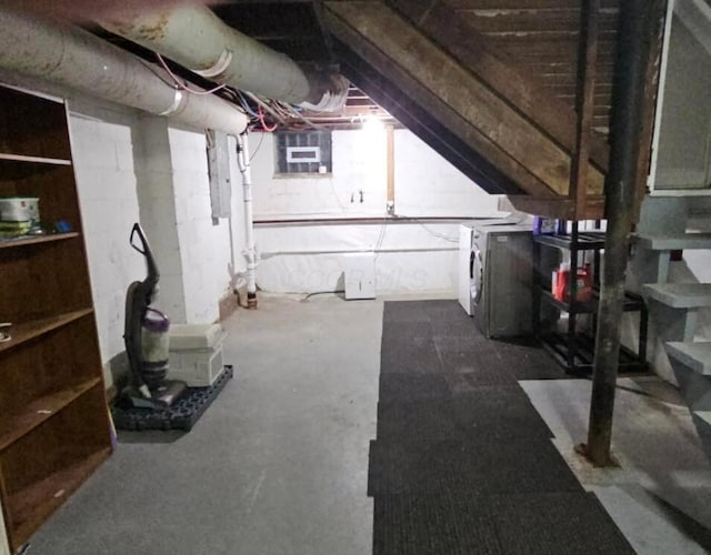 1284-1286 S Champion Ave, Columbus, OH 43206 - unfinished basement featuring washer / clothes dryer