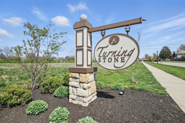 view of community sign