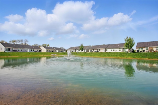 property view of water with a residential view