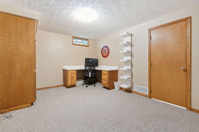 81 Highmeadows Cir, Powell, OH 43065 - office space with visible vents, a textured ceiling, and light colored carpet