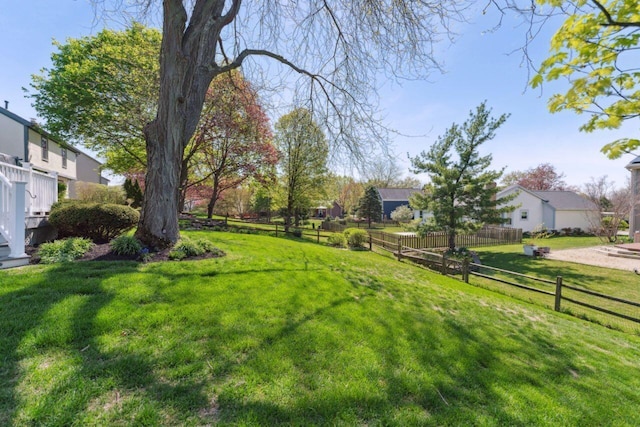 81 Highmeadows Cir, Powell, OH 43065 - view of yard featuring fence and a residential view