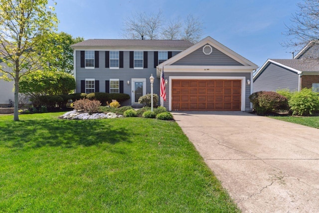 81 Highmeadows Cir, Powell, OH 43065 - view of front of property featuring a front lawn, an attached garage, and concrete driveway