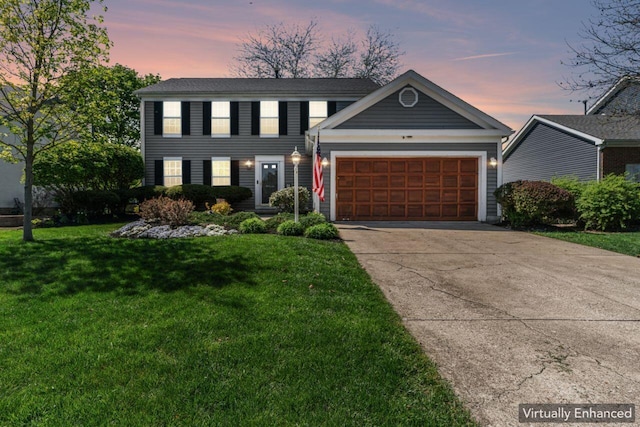 81 Highmeadows Cir, Powell, OH 43065 - view of front facade featuring driveway, a front yard, and a garage