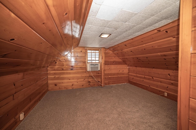 264 Merchant Ave, Marion, OH 43302 - bonus room with carpet, cooling unit, wooden walls, and vaulted ceiling