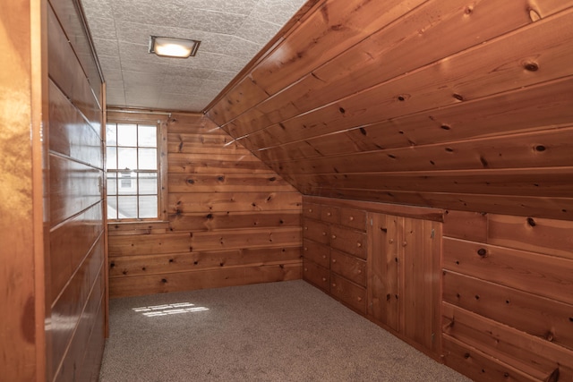 264 Merchant Ave, Marion, OH 43302 - bonus room featuring carpet floors, wooden walls, and lofted ceiling