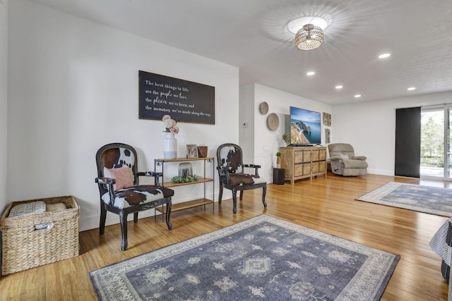 6495 Julian Rd SW, Amanda, OH 43102 - living area with recessed lighting, baseboards, and wood finished floors