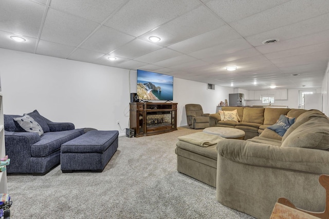 6495 Julian Rd SW, Amanda, OH 43102 - living area with carpet flooring and a drop ceiling