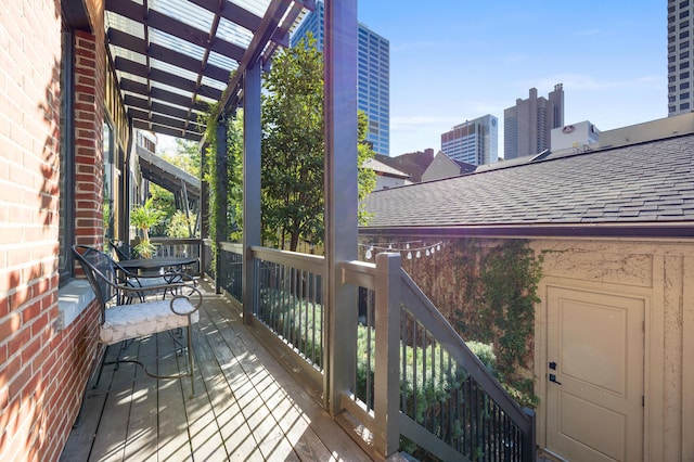 view of wooden deck