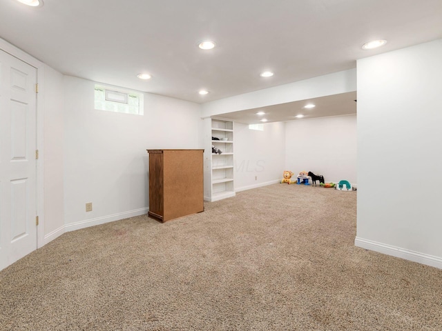6008 Macnabb Ct, Hilliard, OH 43026 - basement featuring baseboards, recessed lighting, and carpet