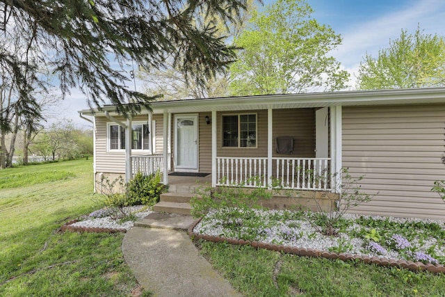 19361 White Stone Rd, Marysville, OH 43040 - view of front of property with covered porch and a front yard