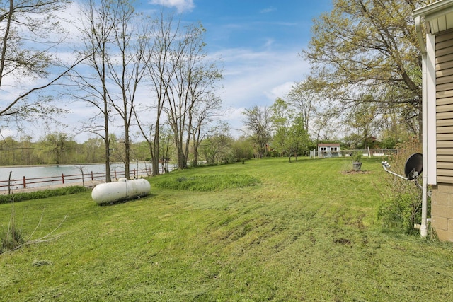 19361 White Stone Rd, Marysville, OH 43040 - view of yard featuring a water view and fence