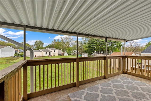4096 Jonquil St, Columbus, OH 43224 - wooden terrace with a residential view and a yard