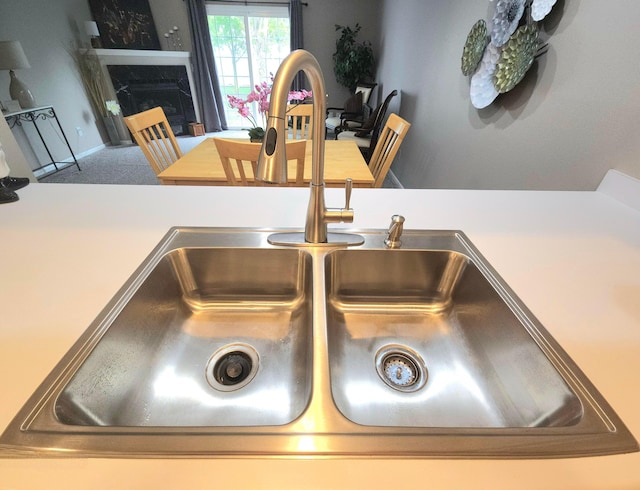 6682 Lagrange Dr Unit 48B, Canal Winchester, OH 43110 - details featuring a sink and a fireplace
