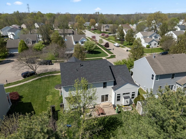 aerial view featuring a residential view