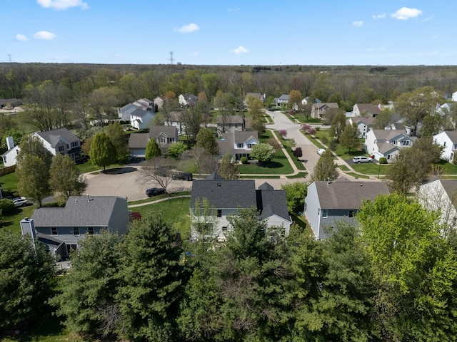bird's eye view featuring a residential view