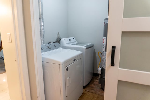 173 S Chesterfield Rd, Columbus, OH 43209 - laundry room featuring separate washer and dryer and water heater