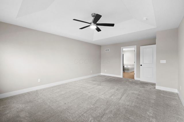 1206 Clover St, Sunbury, OH 43074 - unfurnished bedroom with carpet flooring, baseboards, visible vents, and ensuite bathroom