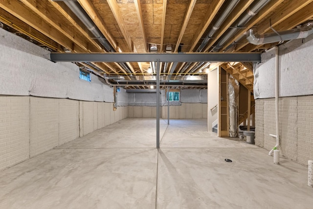 1206 Clover St, Sunbury, OH 43074 - unfinished below grade area featuring stairs