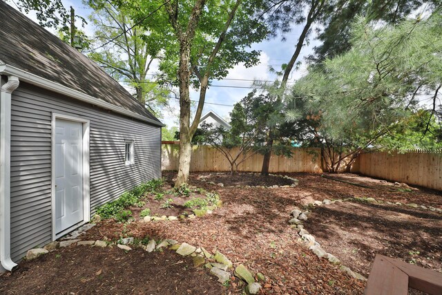 view of fenced backyard