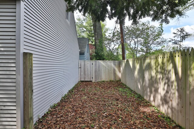 view of home's exterior with a fenced backyard