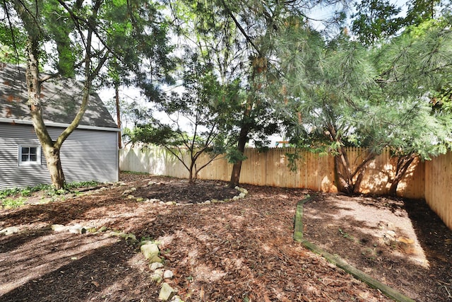 view of fenced backyard