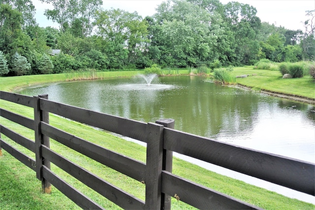 water view with fence