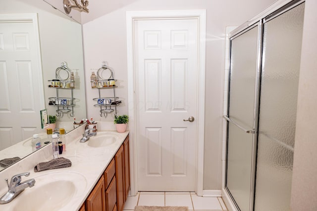 105 Autumn Ter SW, Etna, OH 43062 - full bath with a sink, tile patterned flooring, a stall shower, and double vanity
