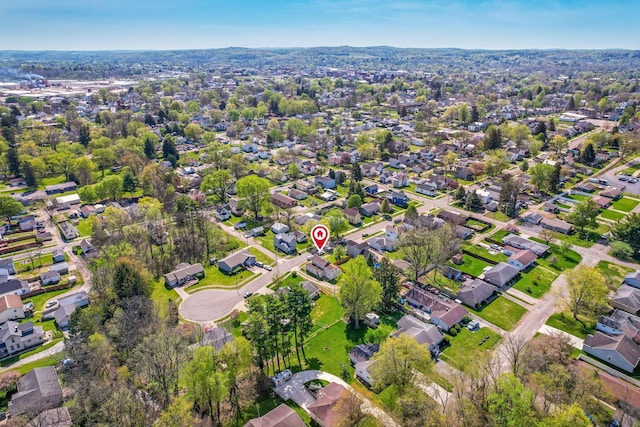 aerial view featuring a residential view