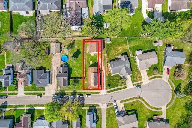 drone / aerial view featuring a residential view